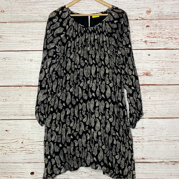 Roller Rabbit Clinton Clemente Dress in Black Paisley Sz XL - Picture 7 of 16